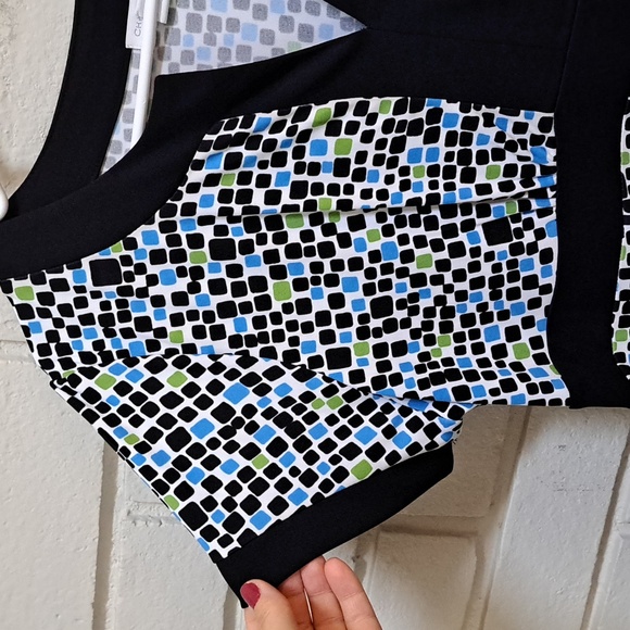 Charter Club Vibrant V-Neck High Waisted Midi Dress. Size 14 Petite - Picture 3 of 6